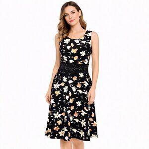OWIN women's black floral dress Size: M